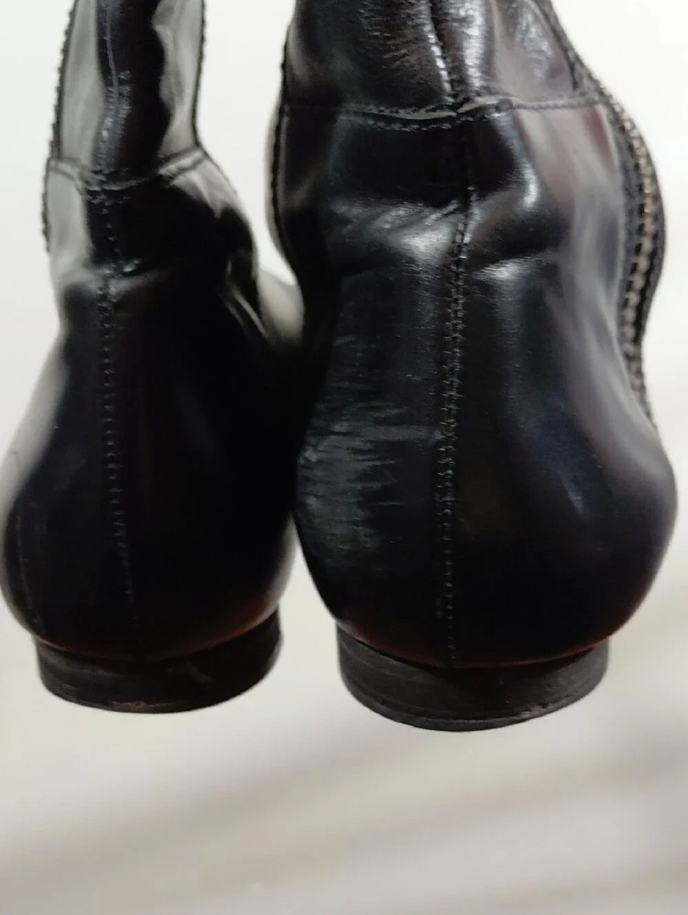 Michael Kors Black Leather Knee Length Side Zipper Riding Boots Size 8M
